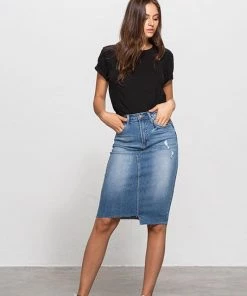 SexyModest Boutique Kara Denim Skirt