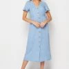 SexyModest Boutique Dresses Shana Denim Maxi