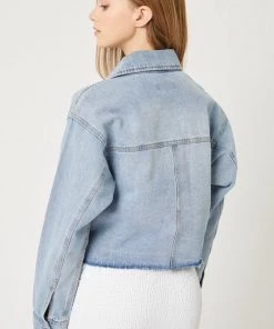 SexyModest Boutique New Arrivals Delaney Cropped Denim Jacket