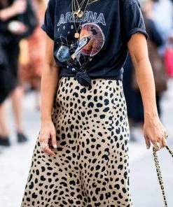 SexyModest Boutique Bottoms Leona Leopard Midi Skirt