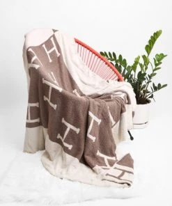SexyModest Boutique Home Cozy Monogrammed Blanket