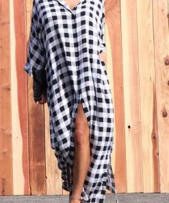 SexyModest Boutique Parker Plaid Shirt Dress