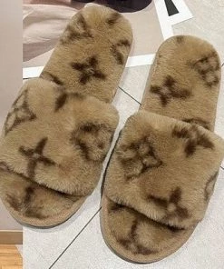 SexyModest Boutique Pajamas Faux Fur Slippers