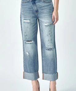 SexyModest Boutique New Arrivals Susan Crossover Straight Leg Jeans