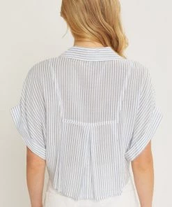 SexyModest Boutique Tops Trisha Cropped Tie Blouse