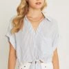 SexyModest Boutique Tops Trisha Cropped Tie Blouse