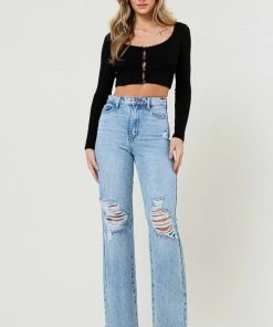 SexyModest Boutiqe Kristi Distressed Wide Leg New Arrivals
