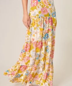SexyModest Boutiqe Maureen Tiered Maxi Skirt Bottoms