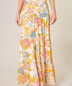 SexyModest Boutiqe Maureen Tiered Maxi Skirt Bottoms