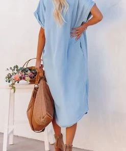 SexyModest Boutique Dresses Margaret Denim Midi Dress