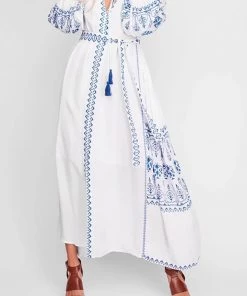 SexyModest Boutique Mykonos Embroidered Maxi