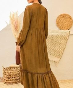 SexyModest Boutique Carson Plaid Maxi Shirt Dress