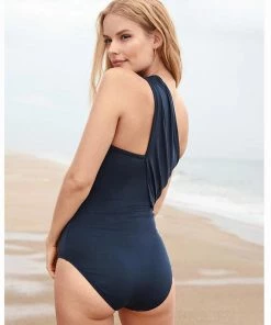 SexyModest Boutique New Arrivals Seaside One Shoulder Swimsuit