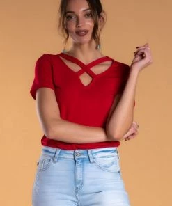 SexyModest Boutique Brigitte Brianna Criss Cross Top BB Collection