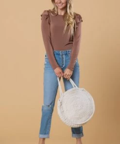 SexyModest Boutique Brigitte Brianna Ice Ruffle Top