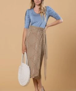 SexyModest Boutique Brigitte Brianna Ruched Sleeve Top