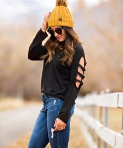 SexyModest Boutique BB Collection Brigitte Brianna Slit Sleeve Sweatshirt