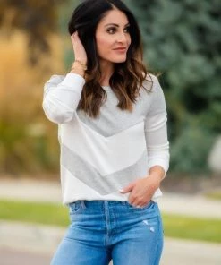 SexyModest Boutique Brigitte Brianna B&W Sweatshirt BB Collection