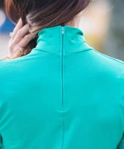 Sexy Modest Boutique Brigitte Brianna Turtle Neck Jersey Dress