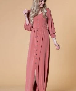 SexyModest Boutique Brigitte Brianna V-Neck Maxi Dress BB Collection