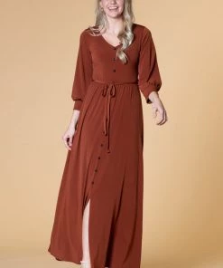 SexyModest Boutique Brigitte Brianna V-Neck Maxi Dress BB Collection