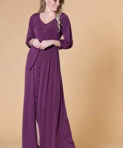 SexyModest Boutique Brigitte Brianna V-Neck Maxi Dress BB Collection