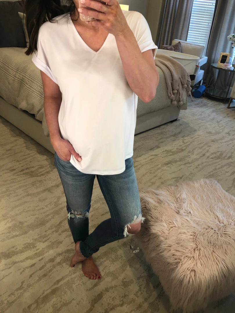 SexyModest Boutique BB Collection Brigitte Brianna Non See-Through White Blouse Tee 5 SexyModest Boutique BB Collection Brigitte Brianna Non See-Through White Blouse Tee