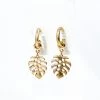 SexyModest Boutique New Arrivals Palm Leaf And Hoop Earring