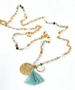 SexyModest Boutique Beaded Tassel, Coin And Pearl Necklace