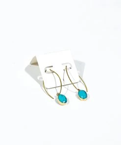 SexyModest Boutique New Arrivals Brass Stone Drop Earrings