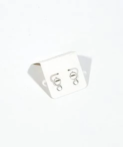 SexyModest Boutique Silver Circle Chain Studs