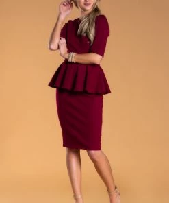 SexyModest Boutique Brigitte Brianna Peplum Dress