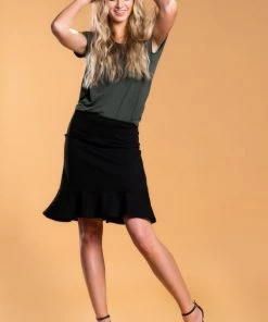 SexyModest Boutique Brigitte Brianna Ruffle Hem Skirt