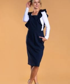 SexyModest Boutique Brigitte Brianna Ruffle Overall Dress BB Collection