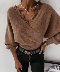 SexyModest Boutique Liliana Lace Sweater