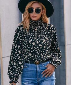 SexyModest Boutique Nikki High Neck Blouse