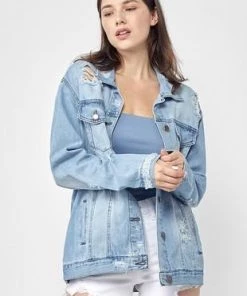 Sexy Modest Boutique Addie Jean Jacket Tops