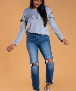 SexyModest Boutique Brigitte Brianna Ruffle Sweatshirt BB Collection 11 SexyModest Boutique Brigitte Brianna Ruffle Sweatshirt BB Collection