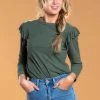 SexyModest Boutique BB Collection Brigitte Brianna Shoulder Ruffle Top