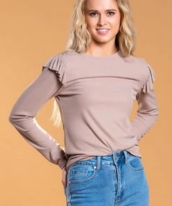 SexyModest Boutique BB Collection Brigitte Brianna Shoulder Ruffle Top