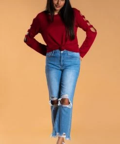 SexyModest Boutique BB Collection Brigitte Brianna Slit Sleeve Sweatshirt