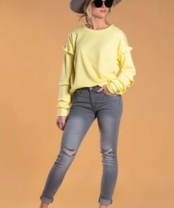 SexyModest Boutique Brigitte Brianna Striped Ruffle Sleeve Sweatshirt BB Collection 13 SexyModest Boutique Brigitte Brianna Striped Ruffle Sleeve Sweatshirt BB Collection