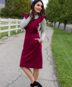 SexyModest Boutique Brigitte Brianna Ruffle Overall Dress BB Collection