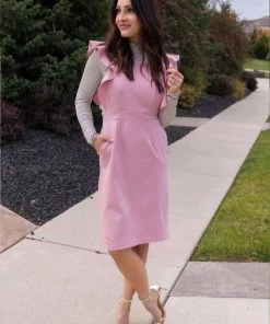 SexyModest Boutique Brigitte Brianna Ruffle Overall Dress BB Collection