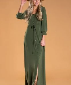 SexyModest Boutique Brigitte Brianna V-Neck Maxi Dress BB Collection