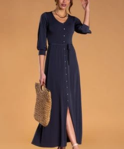 SexyModest Boutique Brigitte Brianna V-Neck Maxi Dress BB Collection