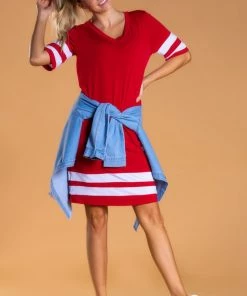 SexyModest Boutique Brigitte Brianna Varsity Dress BB Collection