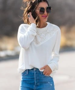 SexyModest Boutique BB Collection Brigitte Brianna Lace Sweatshirt