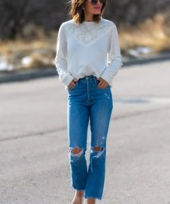 SexyModest Boutique BB Collection Brigitte Brianna Lace Sweatshirt