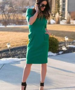 SexyModest Boutique Brigitte Brianna Classic Pleat Dress